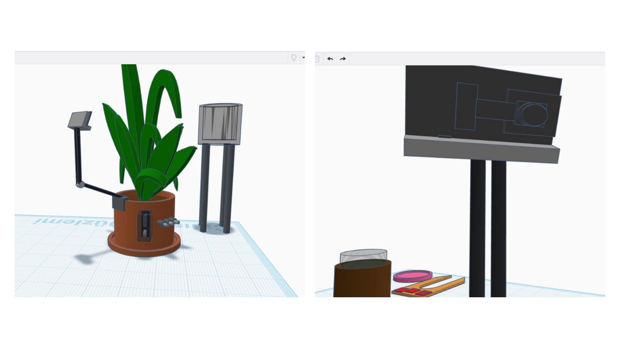 Akıllı Saksı 3D CAD Tasarımı